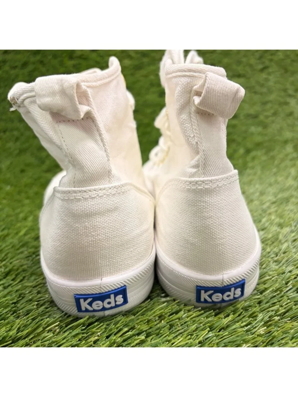 Keds Kickstart Hi Canvas Womens Size 7.5 White Athletic Lifestyle Shoes Sneakers